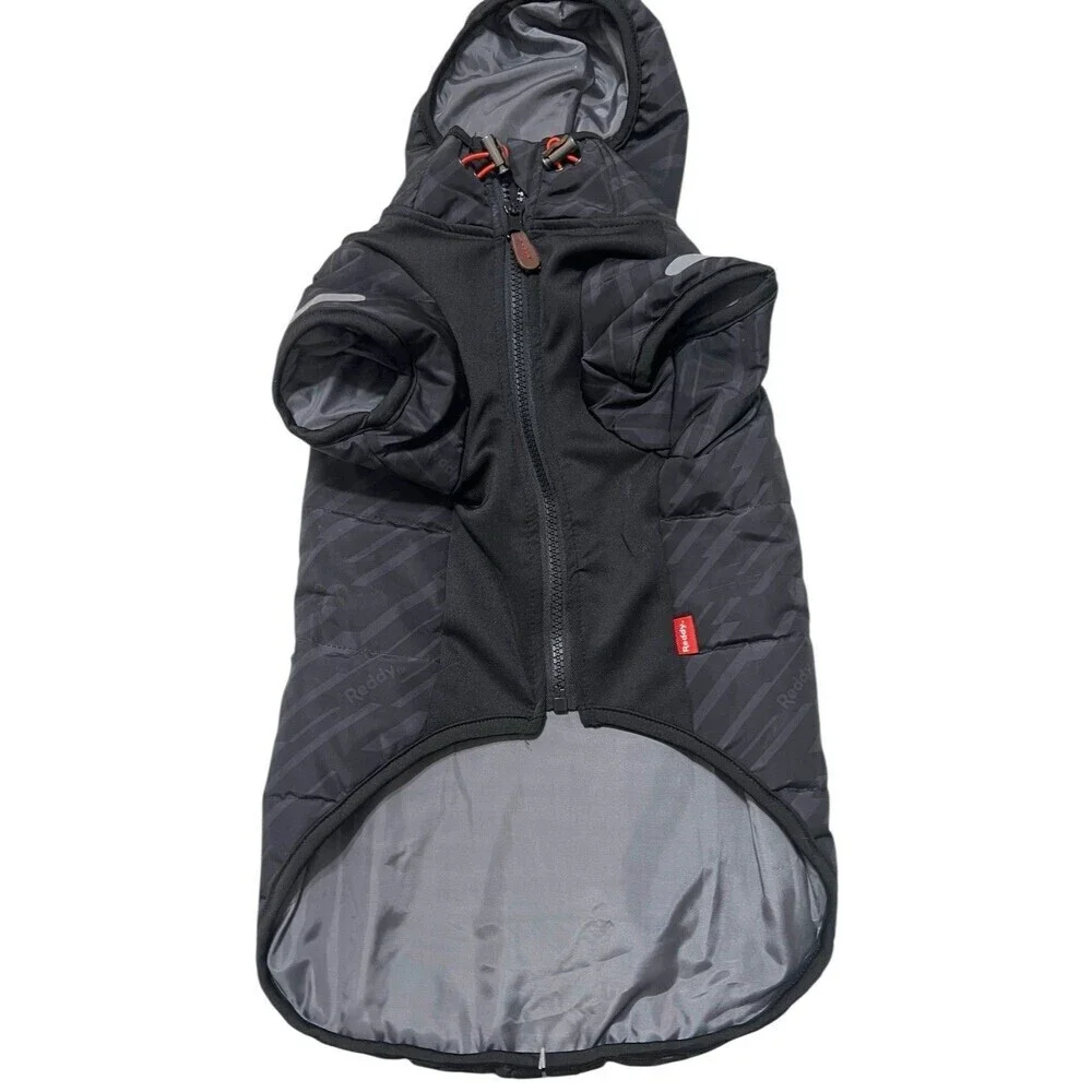 NEW Reddy Dog Reflective Puffer Jacket Insulated Water-Resistant Black Gray XXL